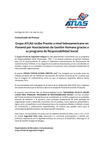 Grupo ATLAS recibe Premio a nivel latinoamericano en Panamá por