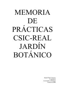 memoria de prácticas csic-real jardín botánico - Inicio