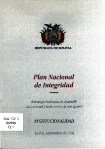 Plan Nacional de Integridad (Estrategia boliviana de desarrollo