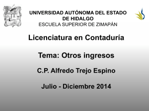 Otros ingresos - Universidad Autónoma del Estado de Hidalgo