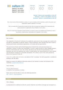 Circular 60 - Committee on Culture: Seminar “Culture and