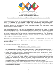 Recomendaciones para los Gobiernos de Am&eacute;rica Latina y las