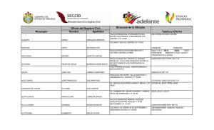 Nombre Apellidos Oficial del Registro Civil Municipio Direccion de