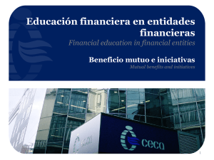 Financial education in financial entities