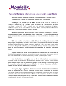 Apuesta Mondelēz International a innovación en confitería