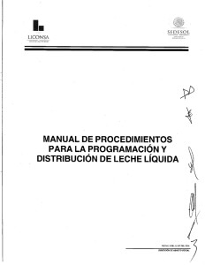 Manual de Procedimientos para la Programación y Distribución de