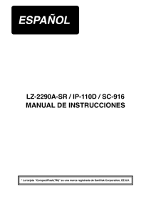 LZ-2290A-SR/IP-110D/SC-916 MANUAL DE INSTRUCCIONES