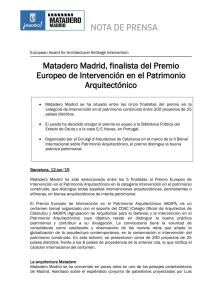nota de prensa 15.06.2015 Matadero Madrid, finalista del Premio