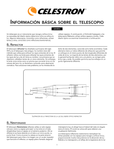 INFORMACIÓN BáSICA SOBRE EL TELESCOPIO