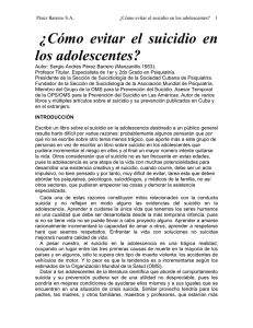 ¿Cómo evitar el suicidio en los adolescentes