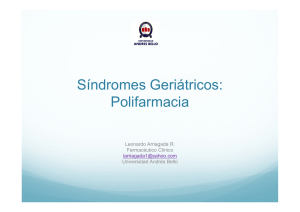 Síndromes Geriátricos: Polifarmacia