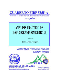 Análisis Práctico de Datos Granolumétricos - Laboratorio FIRP