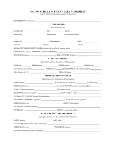 motor vehicle accident data worksheet