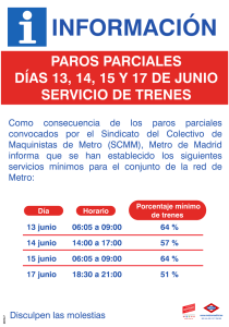 Servicios mínimos para los dias 13, 14, 15, 16 y