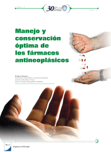 Manejo y conservación óptima de los fármacos antineoplásicos