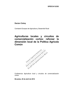 Agriculturas locales y circuitos de comercialización cortos