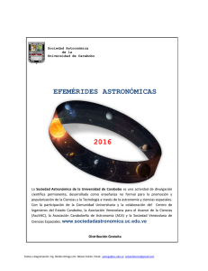 Efemérides 2016 - Sociedad astronomica