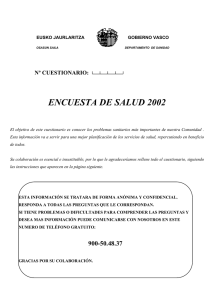 Encuesta de Salud: Cuestionario individual