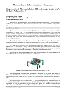Programaci&oacute;n de Microcontroladores PIC en lenguajes de alto nivel