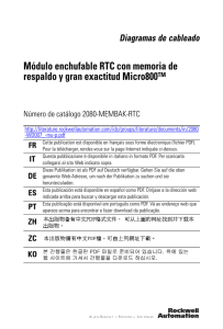 Módulo enchufable RTC con memoria de respaldo y gran exactitud