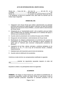 Página 1 de 4 ACTA DE INTEGRACIÓN DEL GRUPO SOCIAL