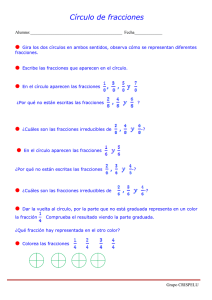 C&iacute;rculo de fracciones