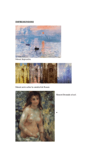 IMPRESIONISMO Monet:Impresión. Monet:serie sobre la catedral