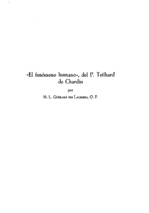 «El fenomeno humano», del P. Teilhard de Chardin