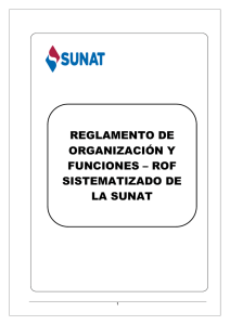Reglamento de Organización y Funciones de la SUNAT