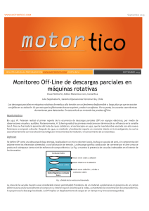 Monitoreo Off-Line Descargas Parciales Septiembre 2015