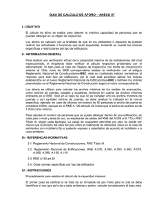 Gu&iacute;a C&aacute;lculo Aforo: Normativa RNE y RNC