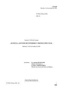 justicia, asuntos de interior y protección civil