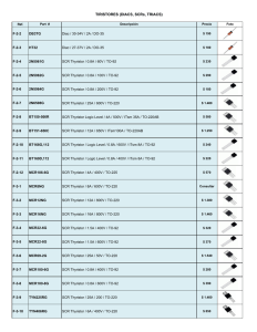 TIRISTORES (DIACS, SCRs, TRIACS)