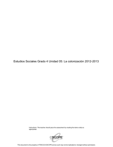 Estudios Sociales Grado 4 Unidad 05: La colonización 20122013