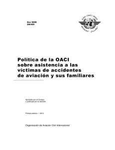 Política de la OACI sobre asistencia a las víctimas de accidentes de