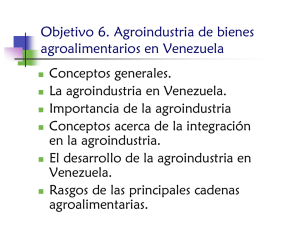Importancia de la agroindustria - Universidad Central de Venezuela