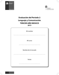 Evaluación del Período 2 Lenguaje y Comunicación TERCER AÑO