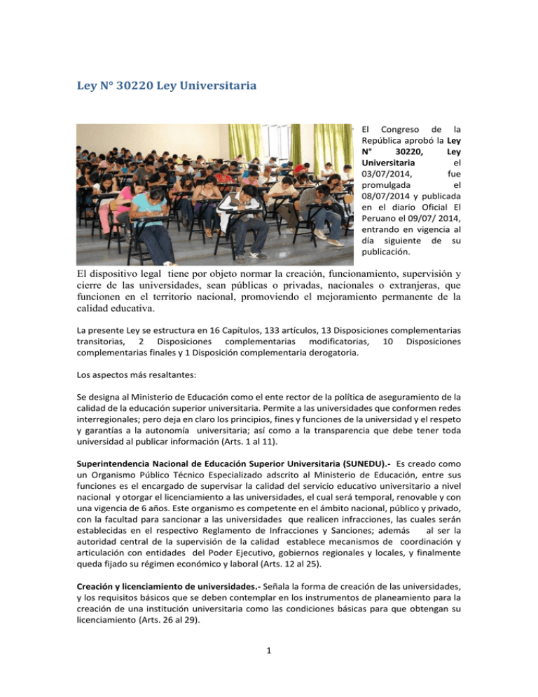 Ley N° 30220 Ley Universitaria 2737