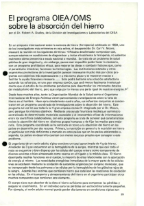 El programa OIEA/OMS sobre la absorción del hierro