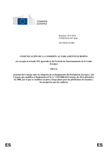 COMUNICACIÓN DE LA COMISIÓN AL PARLAMENTO EUROPEO c