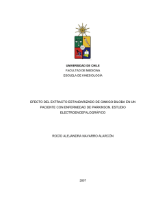 efecto del extracto estandarizado de ginkgo biloba en un