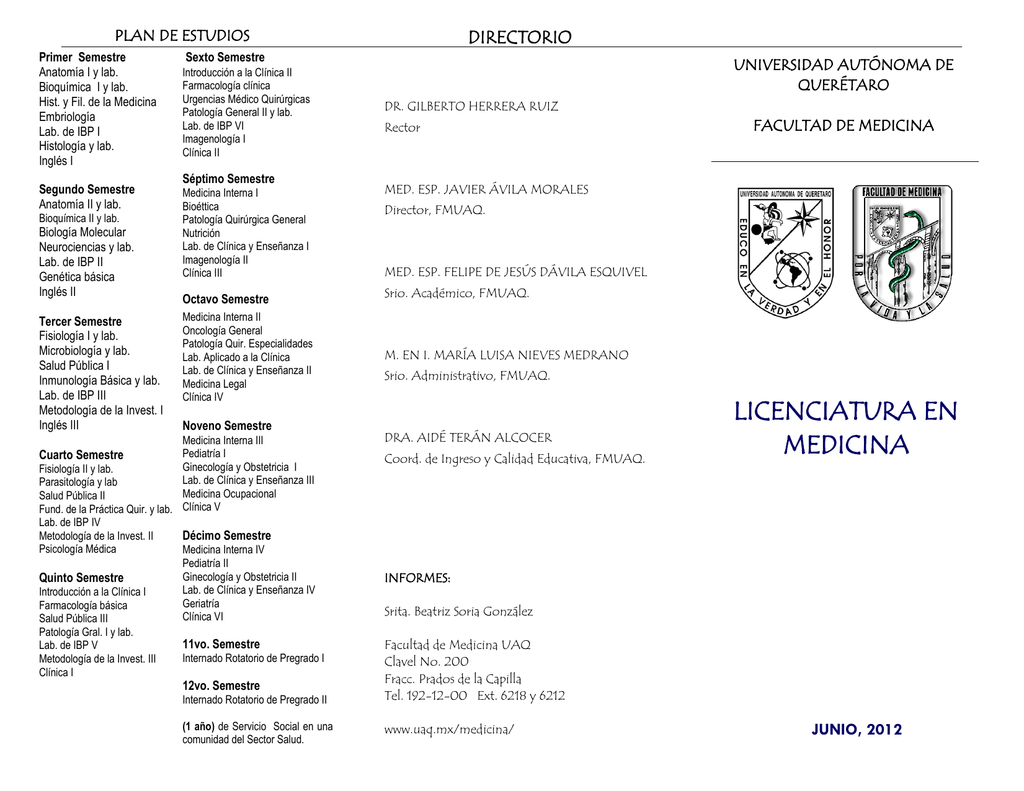 licenciatura en medicina - Universidad Autónoma de Querétaro