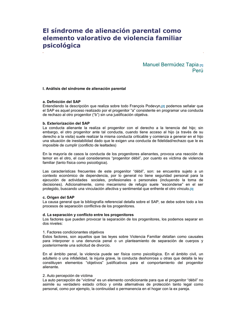 Alienacion parental violencia familiar