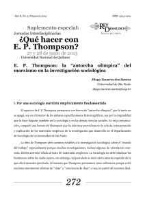 Tavares dos Santos: E. P. Thompson: la “antorcha olímpica” del