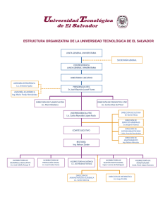 estructura organizativa de la universidad tecnológica de el salvador