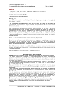 Dossier Legislatiu núm. 6 Proposició de llei electoral de Catalunya