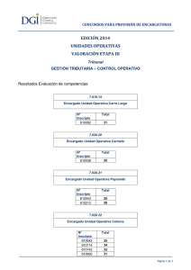 edición 2014 unidades operativas valoración etapa iii