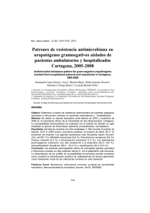 Patrones de resistencia antimicrobiana en uropatógenos