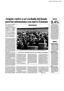 Aragón vuelve a ser excluida del fondo paralas