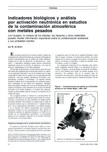 Indicadores biológicos y análisis por activación neutrónica en